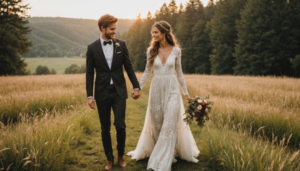Optez pour une robe bohème chic : élégance au mariage